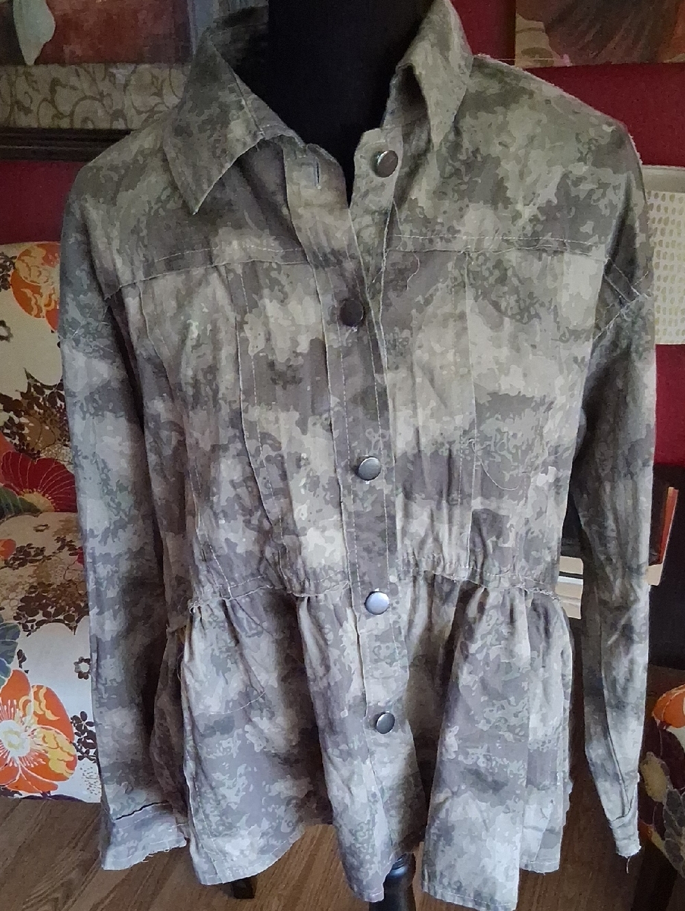 POL Olive Tone Camo Utility Jacket
